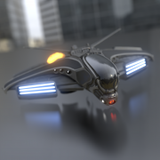 Intergalactic Spaceship in Blender 2.8 Eevee 3d model