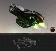 Intergalactic Spaceship Version 2 (Blender-2.92 Eevee) 3d model