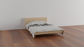 modern bed 3d model