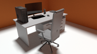 Desktop table 3d model