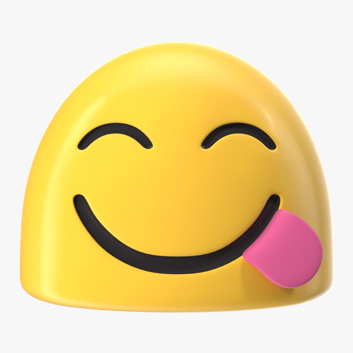 Emoji twarzy delektującego się jedzeniem na Androidzie 3d model