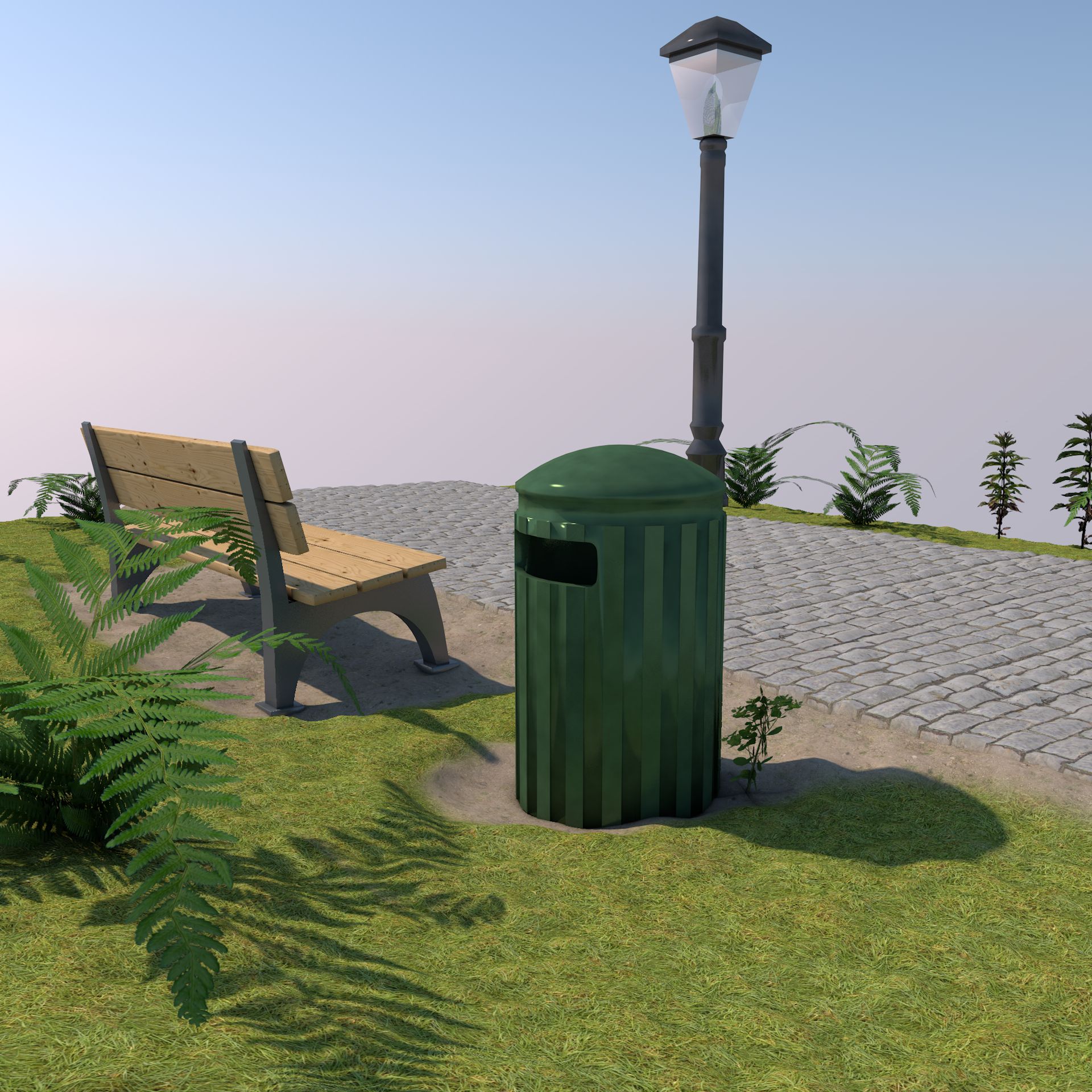 park scene 3d model