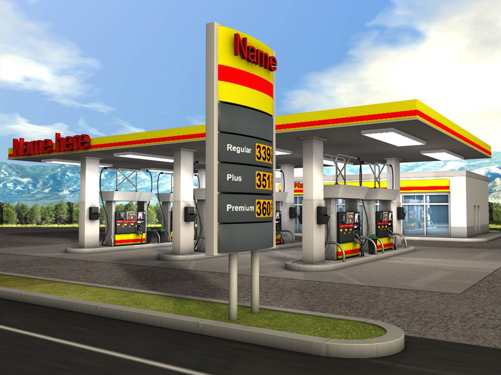 Gas Station 3d model