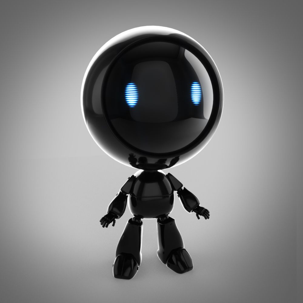 Cartoon robot 3d model