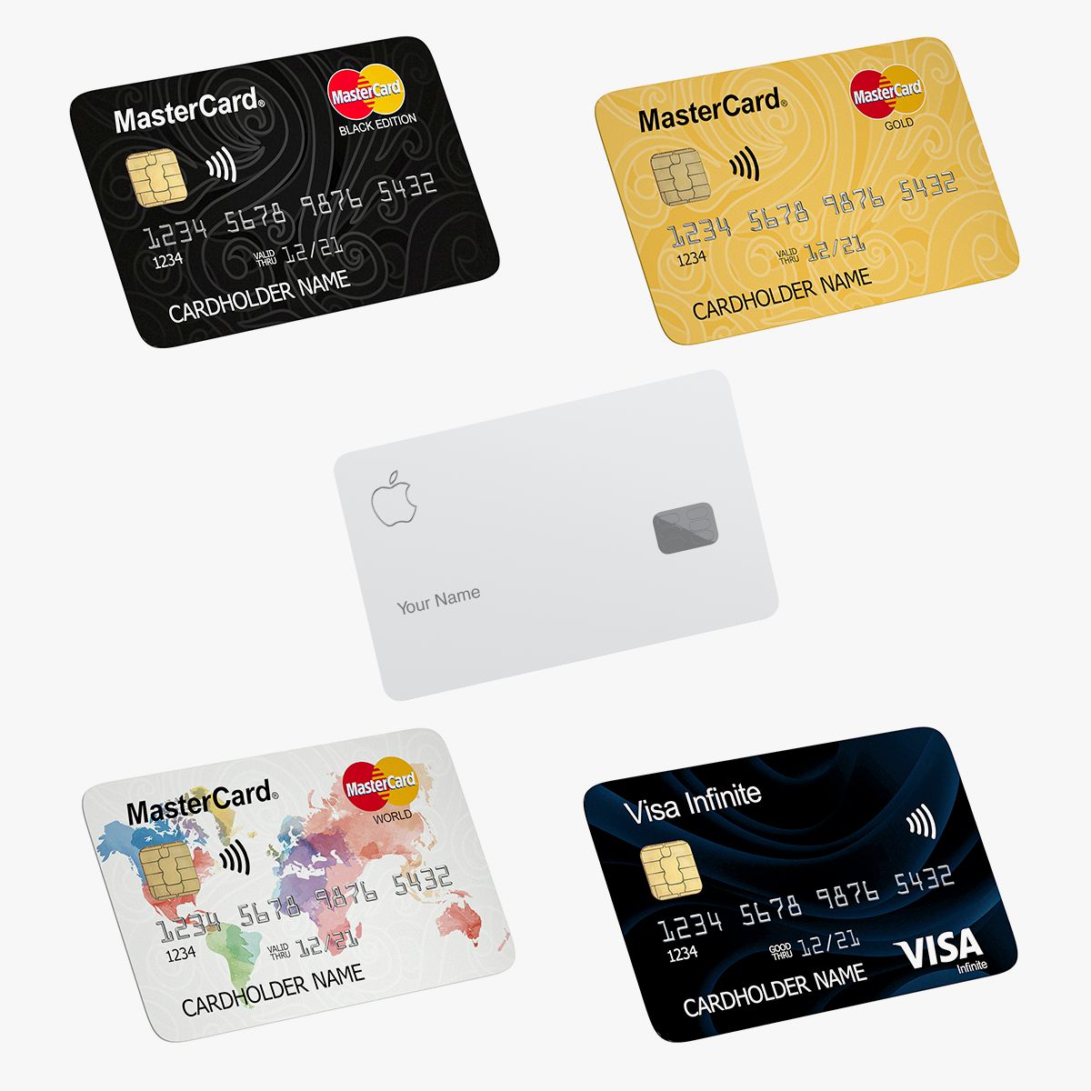 Raccolta carte di credito 3 3d model