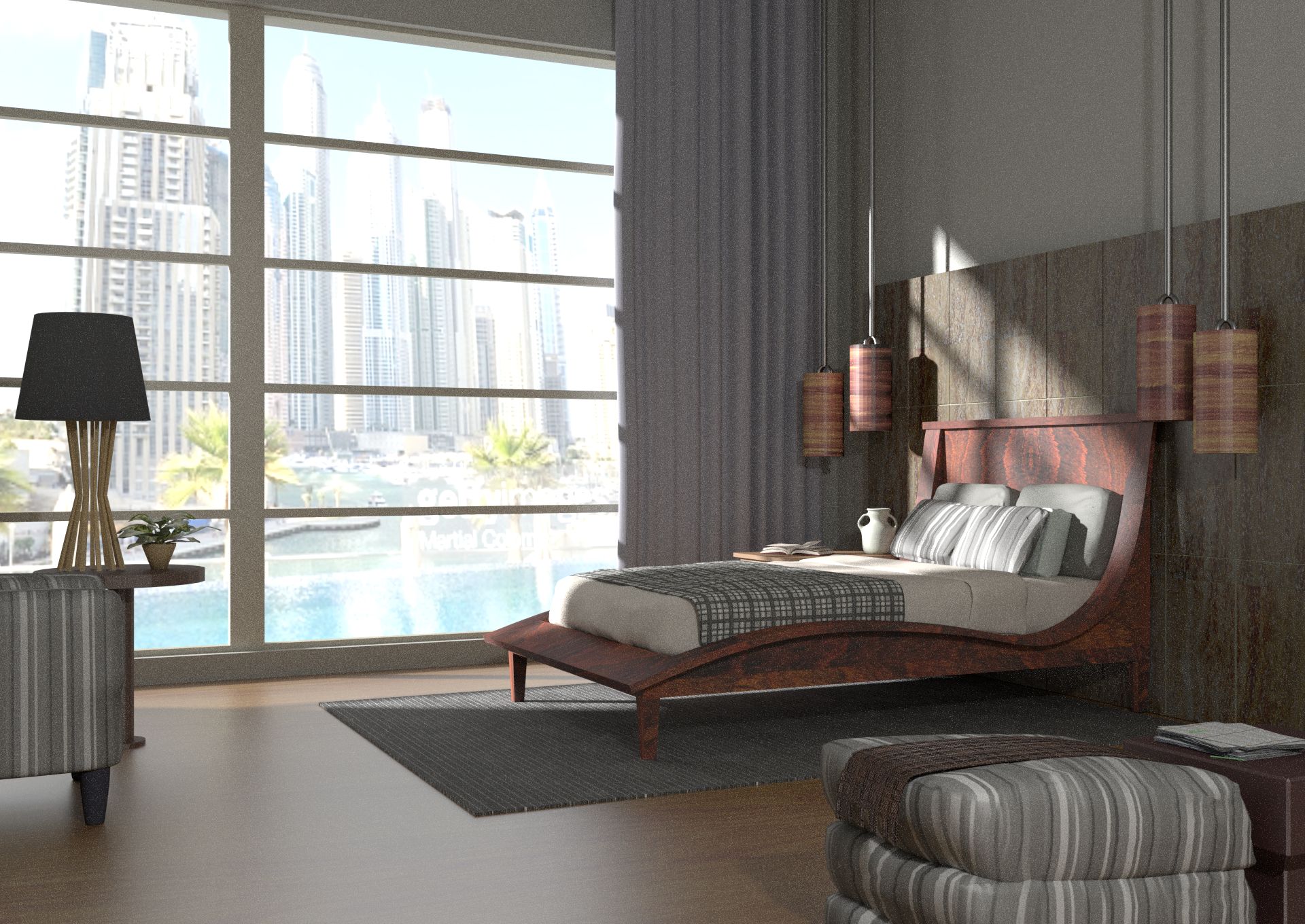 Modern bedroom 3d model