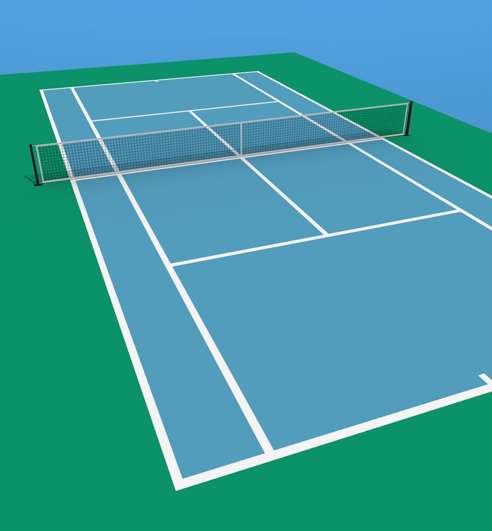 A Tennis Court 3d model