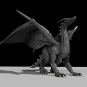 Black Dragon Rigged and Game Ready 3d model