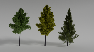 Realistic Trees Scene 3d model