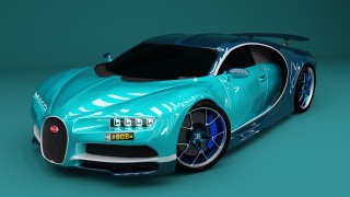 Bugatti Chiron 2017 sports car 3d model