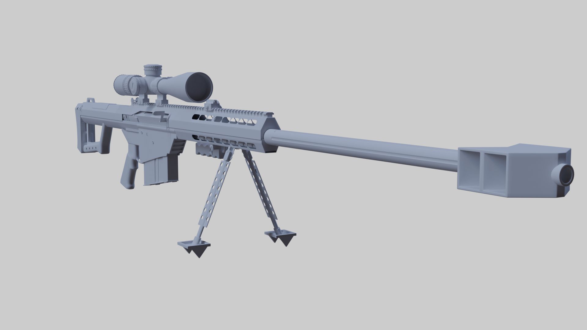 Barrett M82A1 modelo 3d