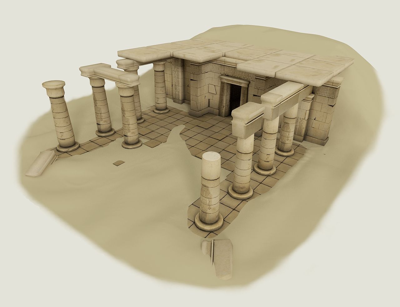 Ancient EGYPT - modular low poly architecture set for games. 3d model