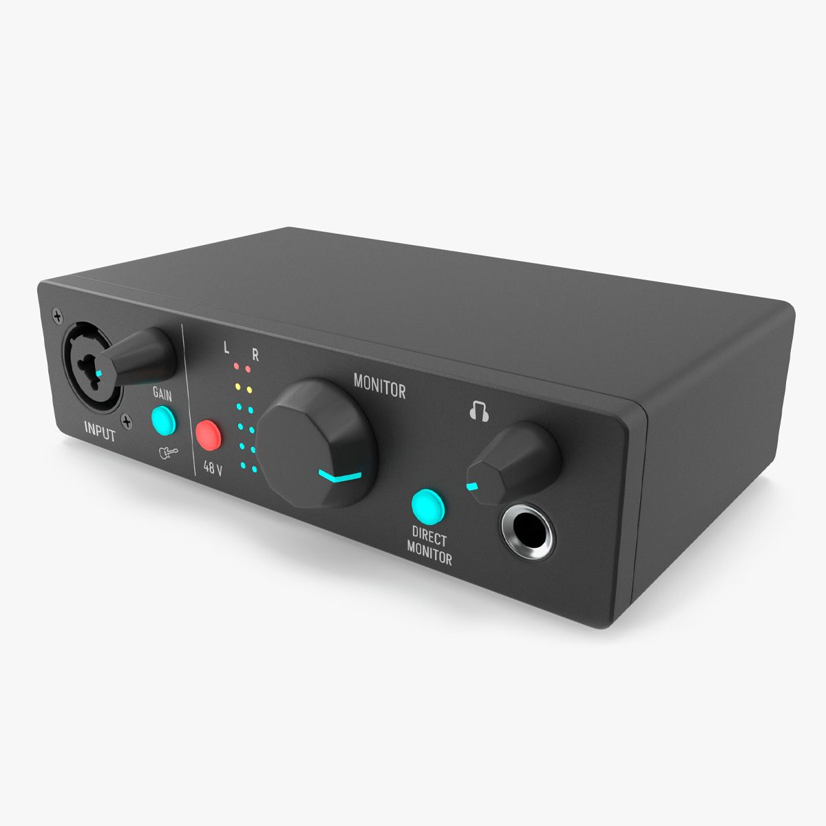 Interfaccia audio USB portatile 3d model