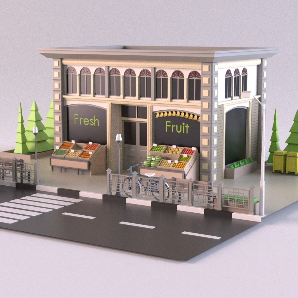 Fruit Shop 01 3d model